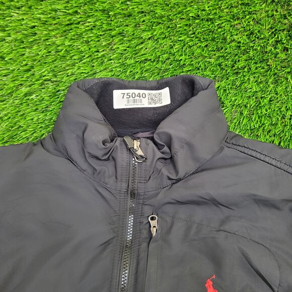 Ralph-Lauren Fleece Jacket Large 23x27 Black - Picture 11 of 16